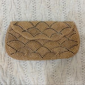Vintage, Ricci, Creamy Pearl Beaded 2-way Clutch-Crossbody 8in x 4.5in